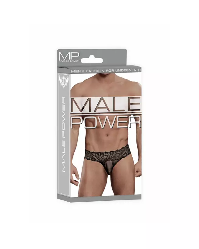 Photo de Micro Thong Pinch Back Noir S/M par Male Power, style Jockstrap-2