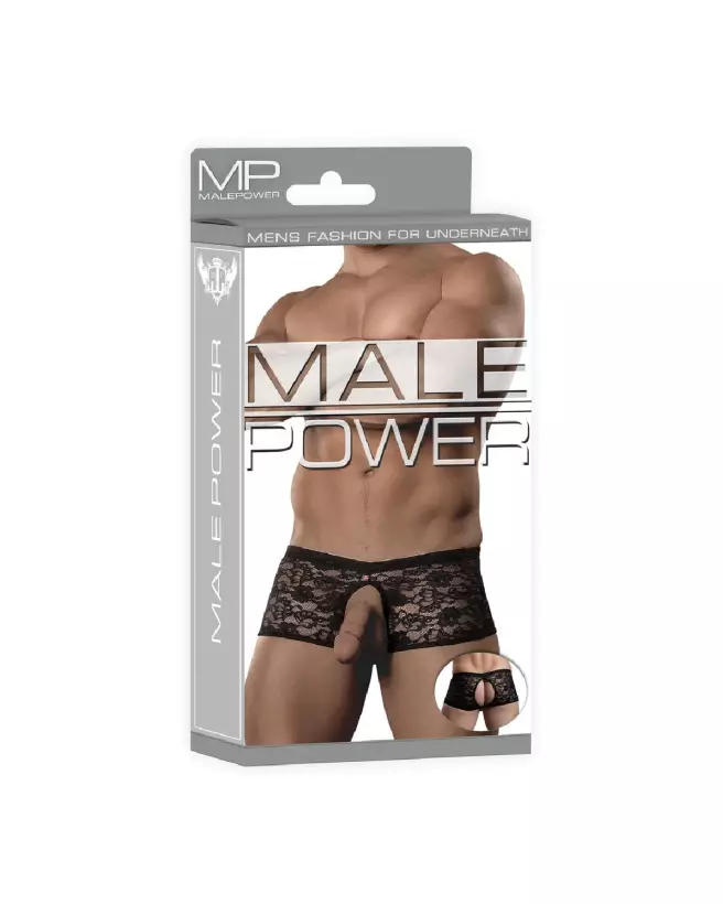 Crotchless Panty Noir L/XL de Male Power en tenue élégante-2