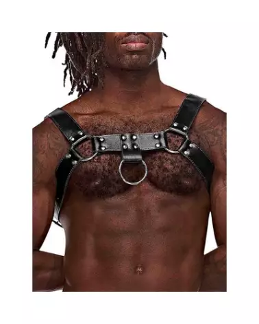 Harnais en similicuir noir Male Power taille unique style jockstrap-1