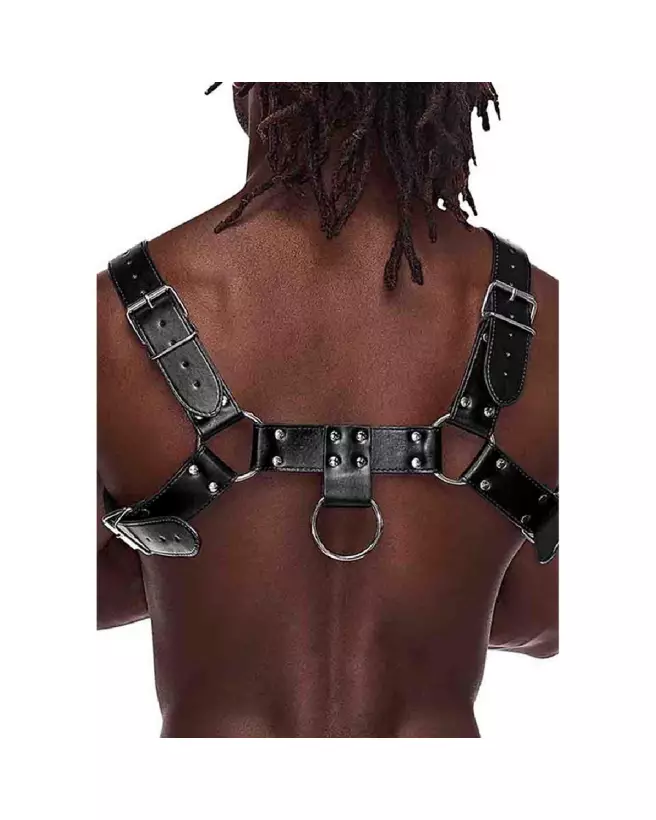 Harnais en similicuir noir Male Power taille unique style jockstrap-2