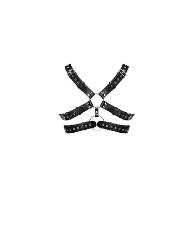 Image du harnais Gemini en similicuir noir taille unique pour homme par Male Power-5