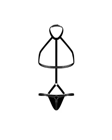 Photo de Gladiator Thong with Harness and Choker en noir taille S/M par Male Power-6