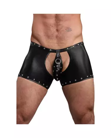 Shorts Poseidon Male Power noirs L/XL avec string amovible et ouverture à l'entrejambe-1