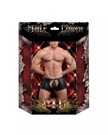 Shorts Poseidon Male Power noirs L/XL avec string amovible et ouverture à l'entrejambe-2