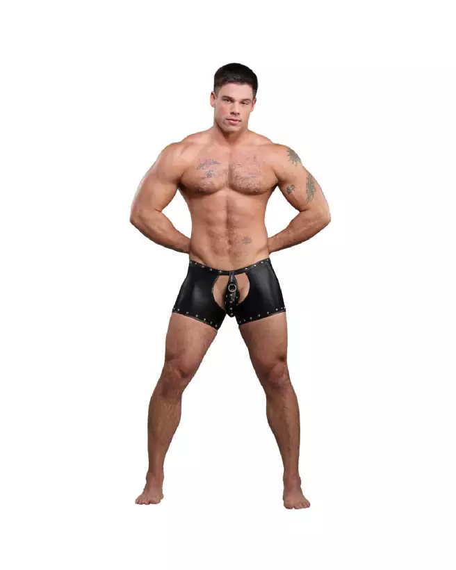 Shorts Poseidon Male Power noirs L/XL avec string amovible et ouverture à l'entrejambe-4
