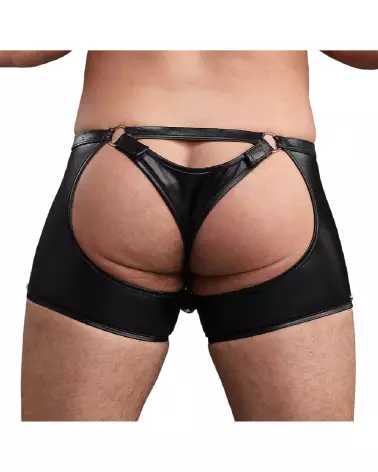 Shorts Poseidon Male Power noirs L/XL avec string amovible et ouverture à l'entrejambe-5