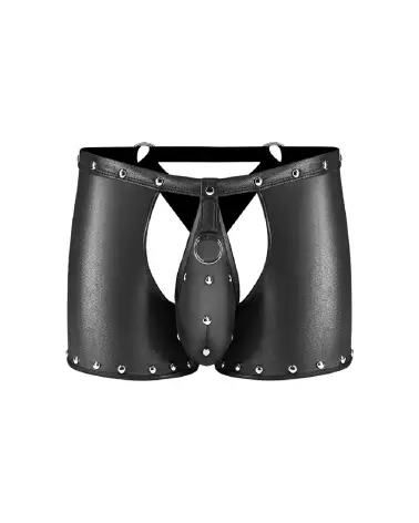 Shorts Poseidon Male Power noirs L/XL avec string amovible et ouverture à l'entrejambe-6