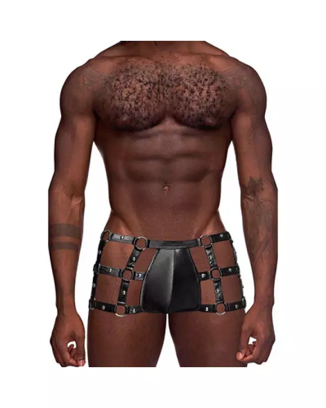 Photo de Vulcan Cut Out Cage Short Noir S/M par Male Power pour chasteté-1