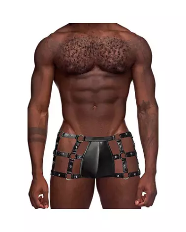 Photo de Vulcan Cut Out Cage Short Noir S/M par Male Power pour chasteté-1