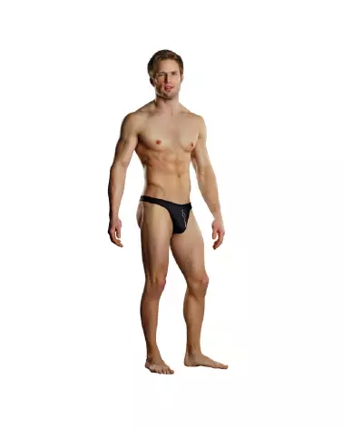 Zipper Thong S/M Black de Male Power, Jockstrap élégant et sexy-3