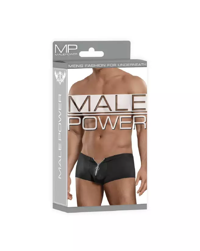 Shorts à fermeture éclair noir taille L/XL par Male Power-2