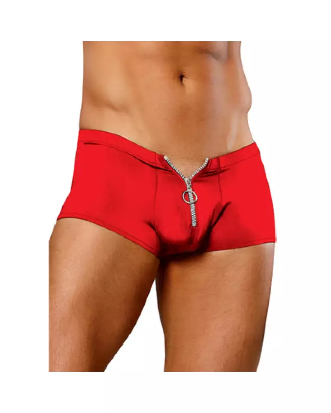 Male Power red zipper shorts L/XL jockstrap style-1