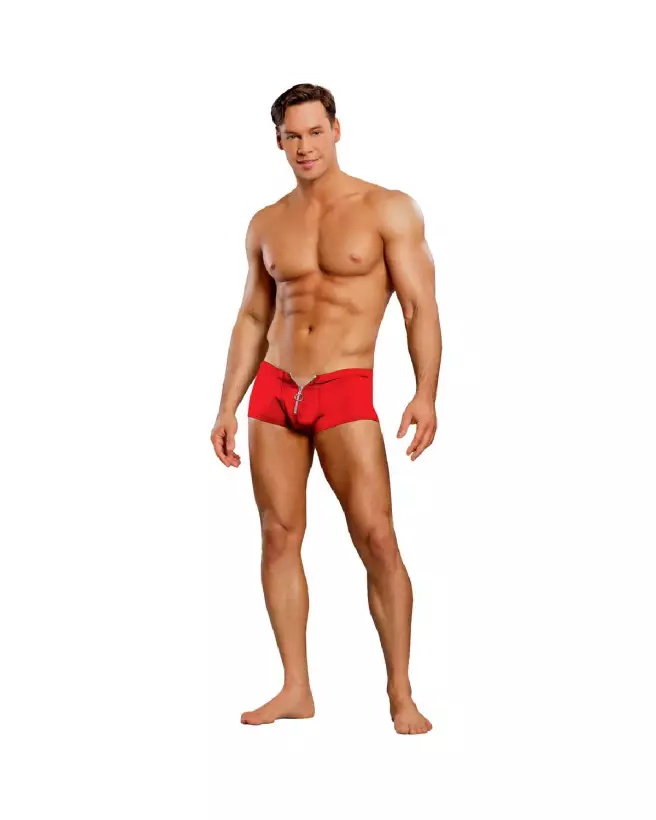 Male Power red zipper shorts L/XL jockstrap style-3
