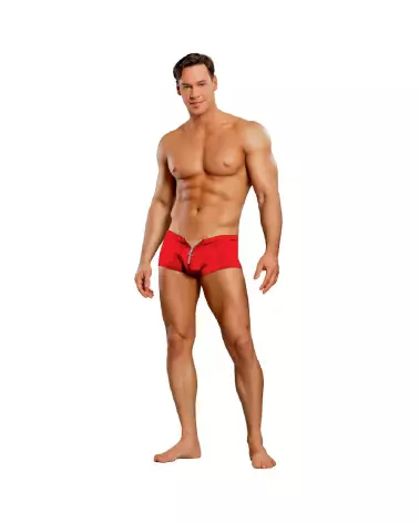 Male Power red zipper shorts L/XL jockstrap style-3