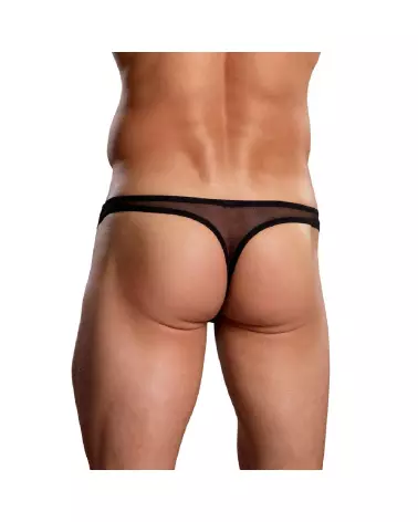 Image du Mini Pouch Thong Noir L/XL de Male Power, Jockstrap confortable et stylé-4