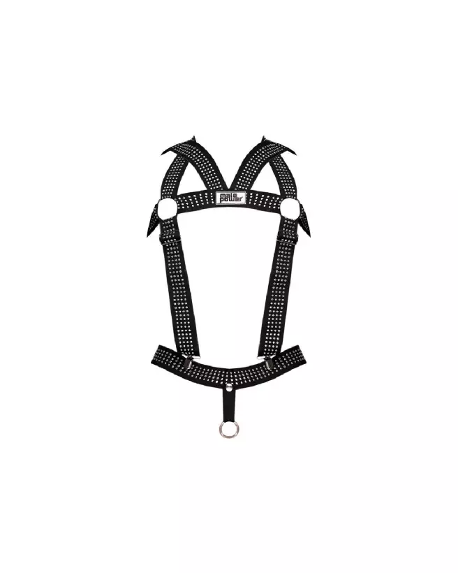 Harnais homme noir élastique avec clous Male Power taille unique-3