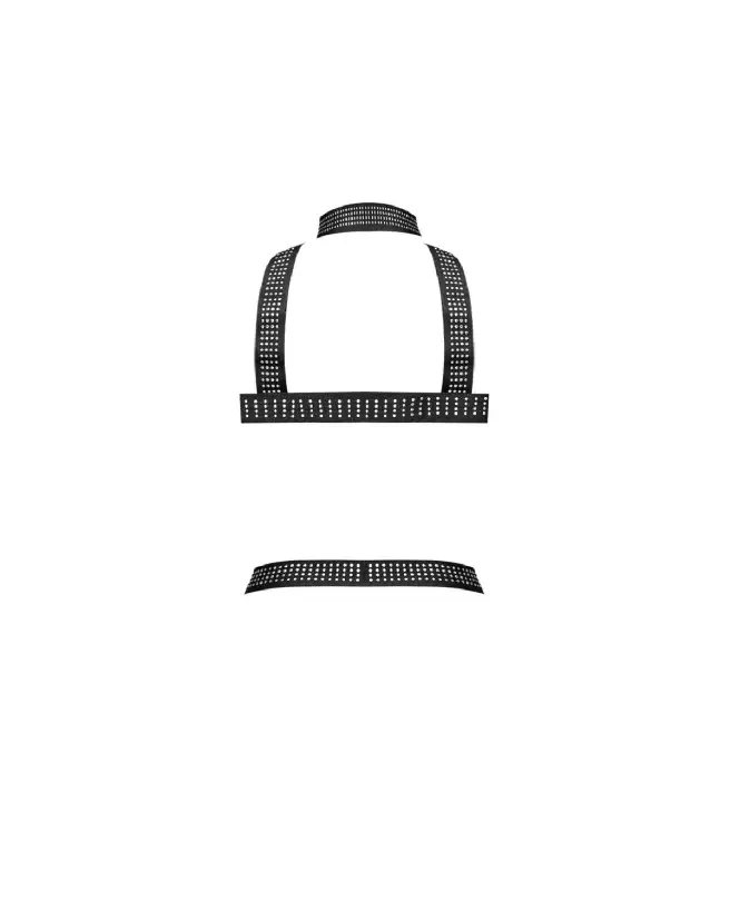 Harnais homme noir élastique avec clous Male Power taille unique-5