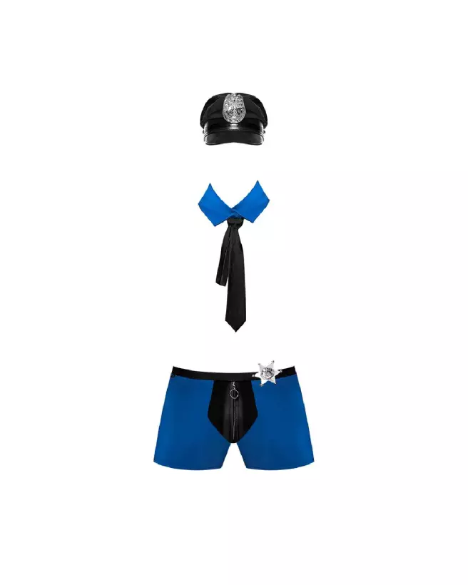 Costume Officer Frisk-Em S/M homme Male Power pour soirée déguisée et jeu de rôle-4