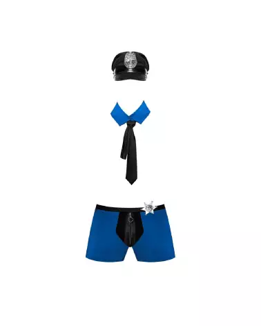 Costume Officer Frisk-Em S/M homme Male Power pour soirée déguisée et jeu de rôle-4