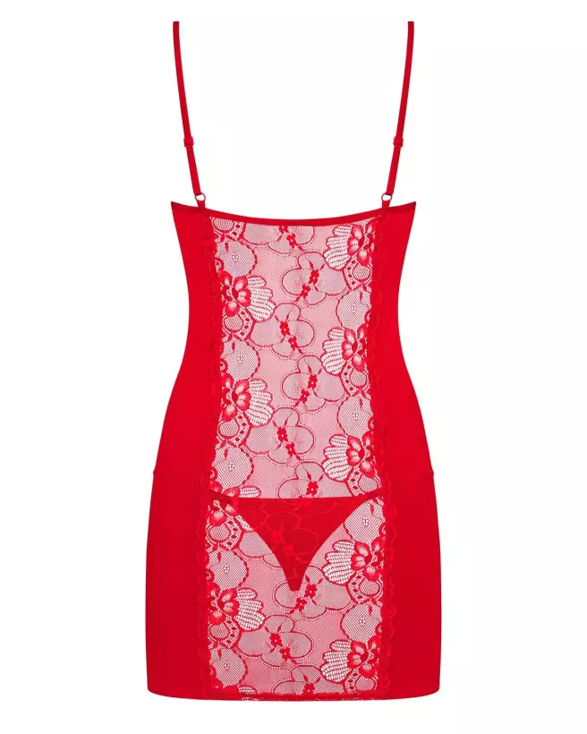 Nuisette Heartina rouge Obsessive, lingerie élégante et sexy-6