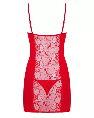 Nuisette Heartina rouge Obsessive, lingerie élégante et sexy-6