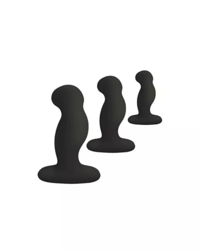 Image du Kit de Démarrage Anal Nexus avec trois plugs en silicone pour stimulation de la prostate-1