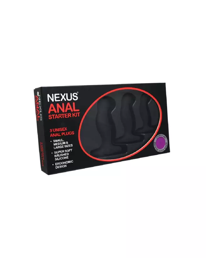 Image du Kit de Démarrage Anal Nexus avec trois plugs en silicone pour stimulation de la prostate-3