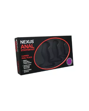 Image du Kit de Démarrage Anal Nexus avec trois plugs en silicone pour stimulation de la prostate-3