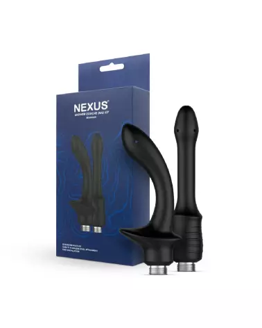 Kit Douche Duo Nexus pour débutants en noir - Poire à lavement sécurisée et ergonomique-2