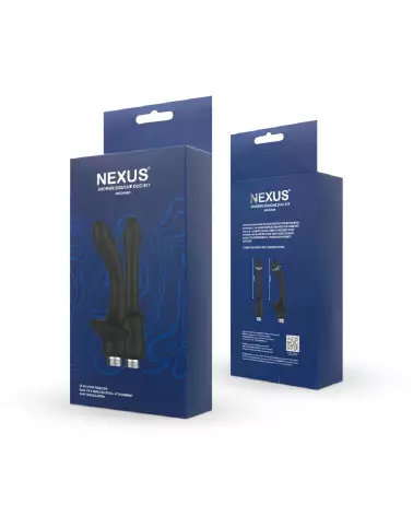 Kit Douche Duo Nexus pour débutants en noir - Poire à lavement sécurisée et ergonomique-3