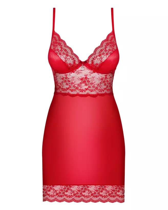 Nuisette Lovica rouge Obsessive, lingerie sensuelle et confortable-5