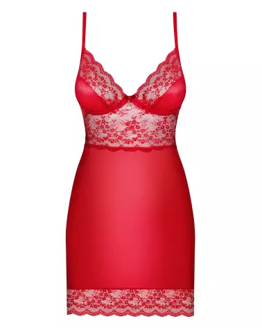 Nuisette Lovica rouge Obsessive, lingerie sensuelle et confortable-5
