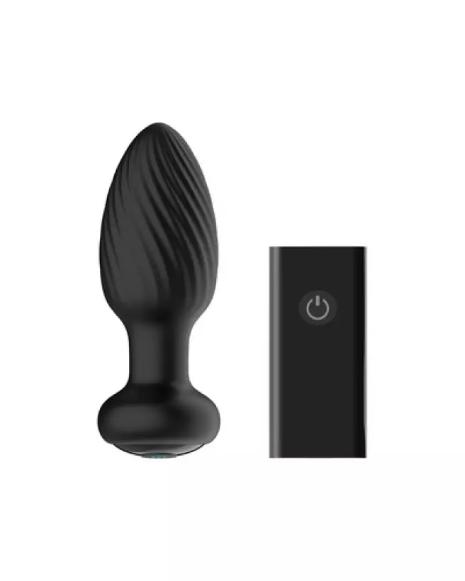 Image du plug anal Nexus Tornado noir télécommandé et rotatif-1