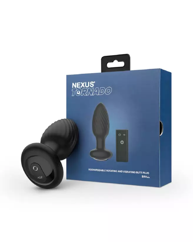 Image du plug anal Nexus Tornado noir télécommandé et rotatif-2