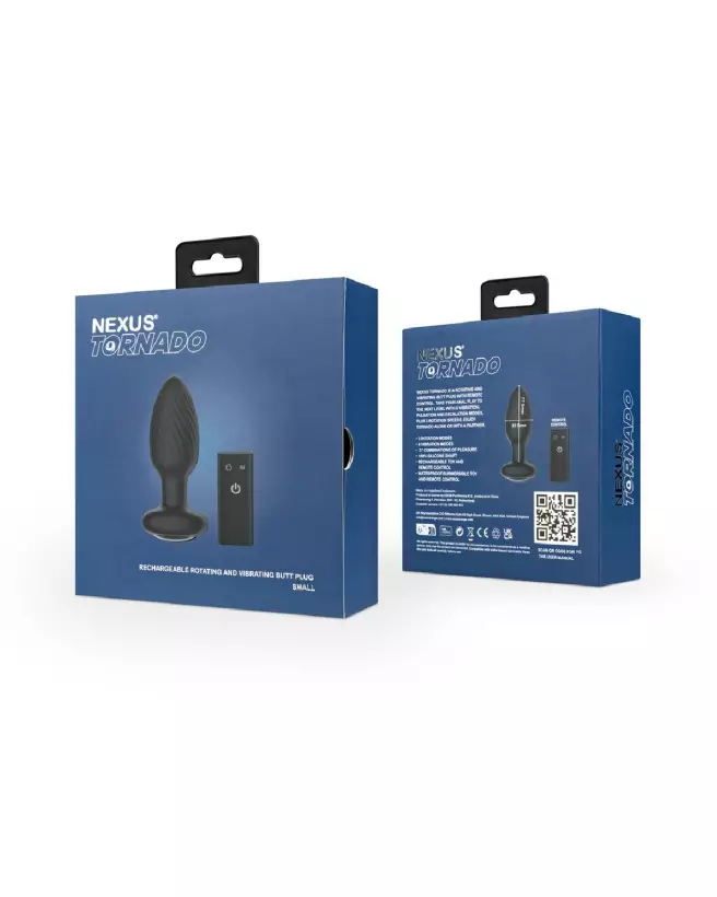 Image du plug anal Nexus Tornado noir télécommandé et rotatif-3