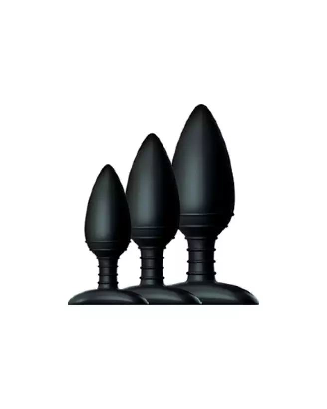 Image du Nexus Butt Plug Trio, plugs anaux en silicone de différentes tailles-1