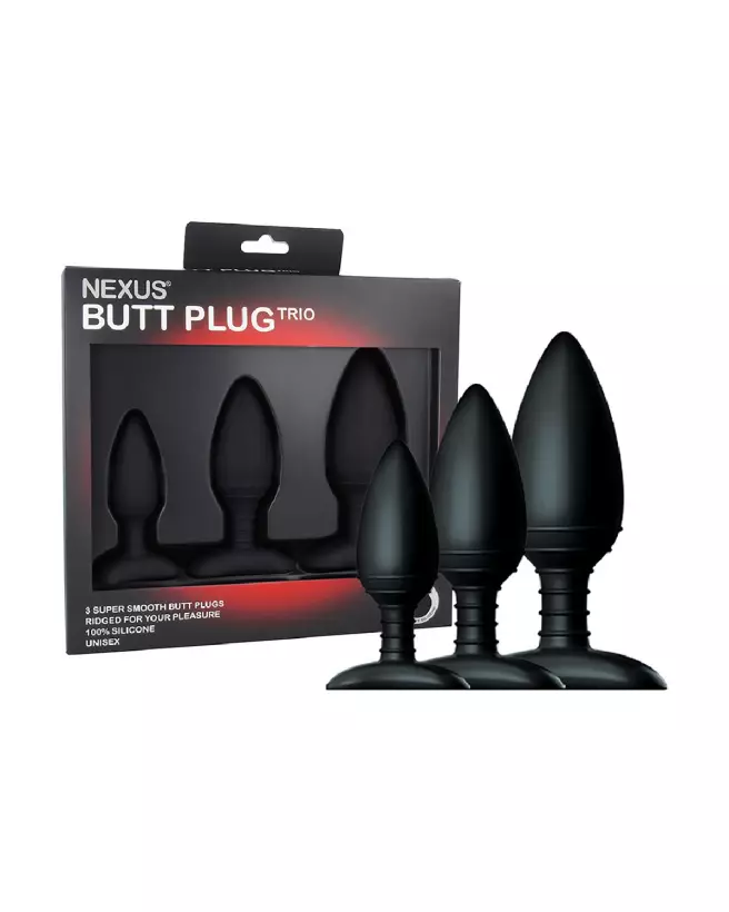 Image du Nexus Butt Plug Trio, plugs anaux en silicone de différentes tailles-2