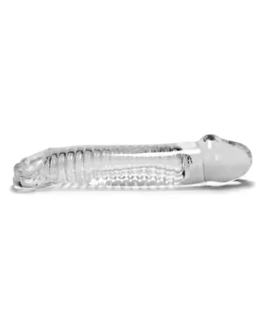 Image de la gaine pénis Oxballs Muscle Fleshy Soft Inner Ribbed Cocksheath Clear-1
