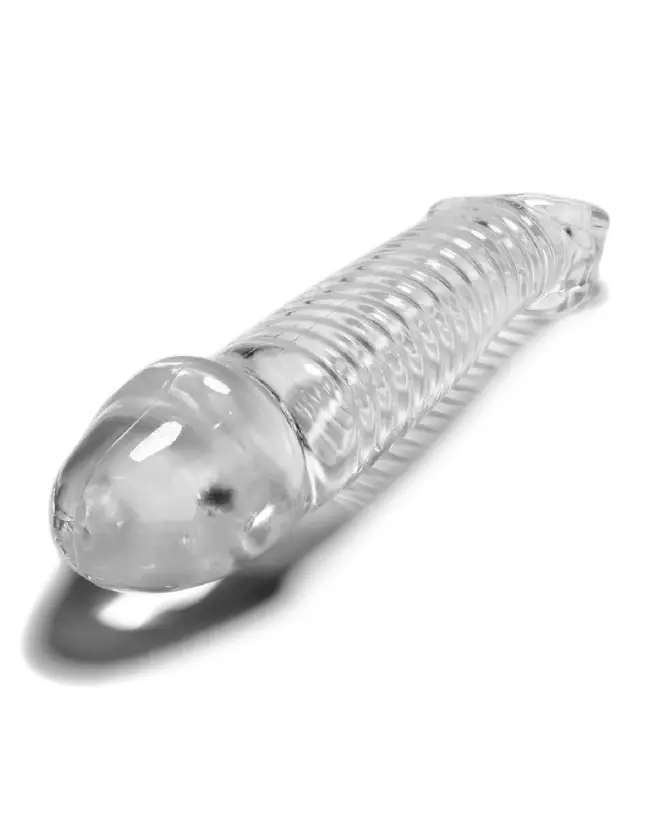 Image de la gaine pénis Oxballs Muscle Fleshy Soft Inner Ribbed Cocksheath Clear-4