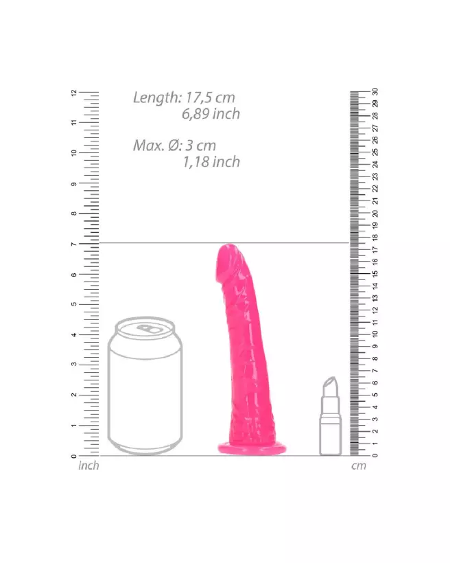 Dildo RealRock phosphorescent avec ventouse 15 cm-6