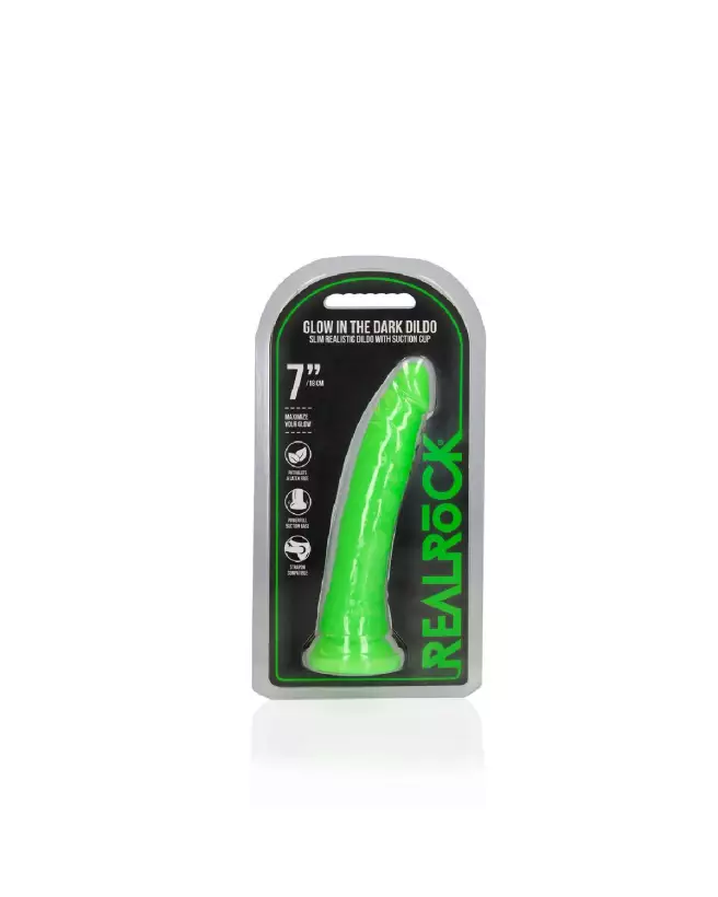 RealRock 7 Inch Glow in the Dark Realistic Dildo with Suction Cup-2