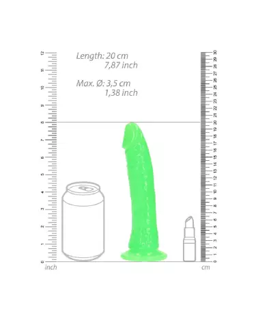 RealRock 7 Inch Glow in the Dark Realistic Dildo with Suction Cup-6