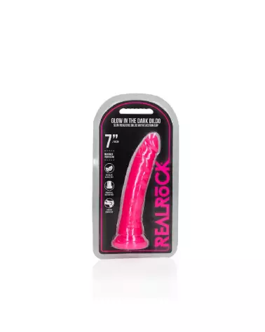 Dildo réaliste lumineux RealRock by Shots avec ventouse 18 cm-2