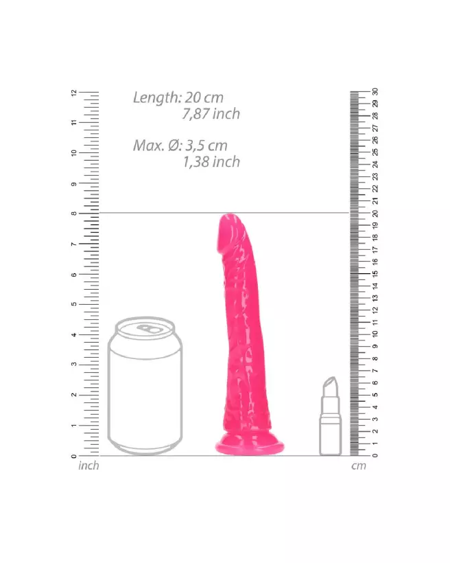 Dildo réaliste lumineux RealRock by Shots avec ventouse 18 cm-6