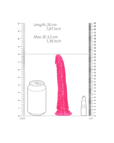 Dildo réaliste lumineux RealRock by Shots avec ventouse 18 cm-6