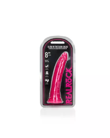 Image du Dildo Réaliste Phosphorescent RealRock avec Ventouse 20 cm-2