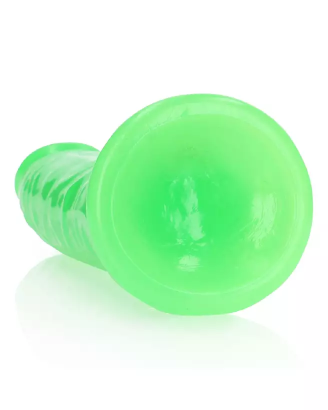 Image du Slim Realistic Dildo Glow in the Dark de RealRock, 22.5 cm avec ventouse-5