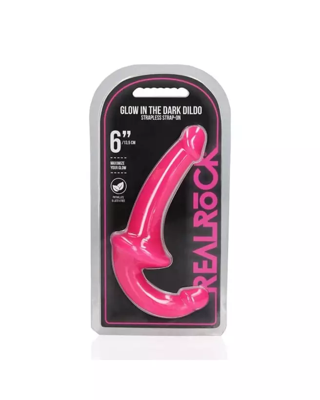 Strapless Strap-On Glow in the Dark 6 inch by RealRock - Godes Ceintures-2