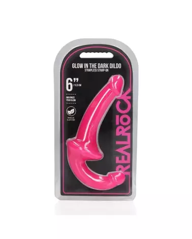 Strapless Strap-On Glow in the Dark 6 inch by RealRock - Godes Ceintures-2