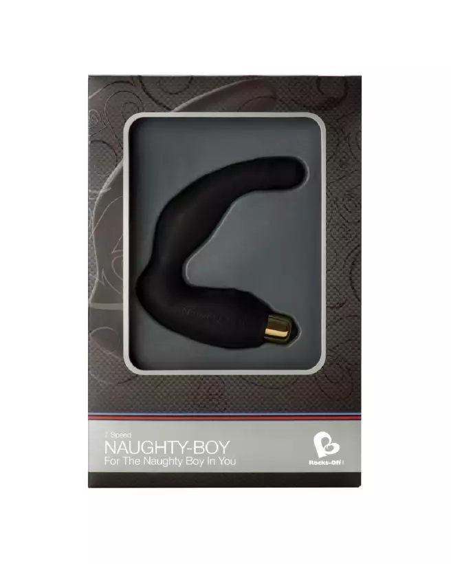 Image du stimulateur prostatique Naughty Boy de Rocks-Off, masseur de prostate pour homme, ergonomique et efficace-2
